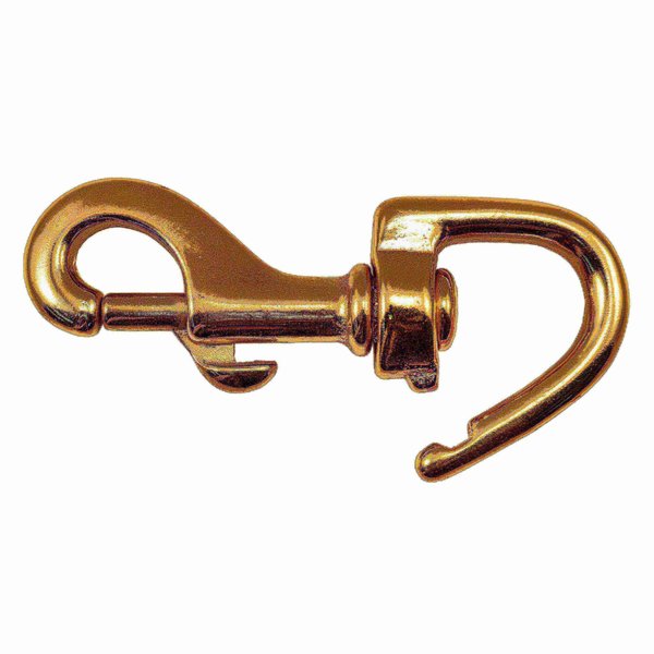 Midwest Fastener 3/4" Brass Open Eye Bolt Snap Hooks 10PK 52204